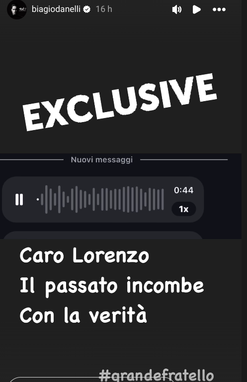 Grande Fratello, Lorenzo ha mentito a tutti sul suo passato? Un audio lo inchioda Grande Fratello, Lorenzo ha mentito a tutti sul suo passato? Un audio lo inchioda