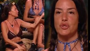 Isola dei Famosi, scontro infuocato tra Antonella Mosetti e Alessia Fabiani, la prima: “A giro con mio marito, scroccona!”