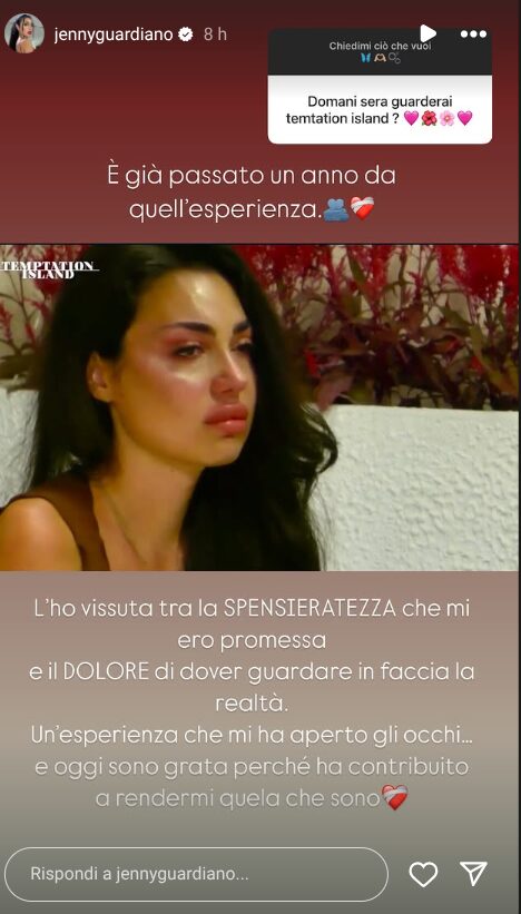 Temptation Island, Jenny Guardiano torna a parlare dell’ex Tony Renda: “Qualche giorno fa mi ha…”